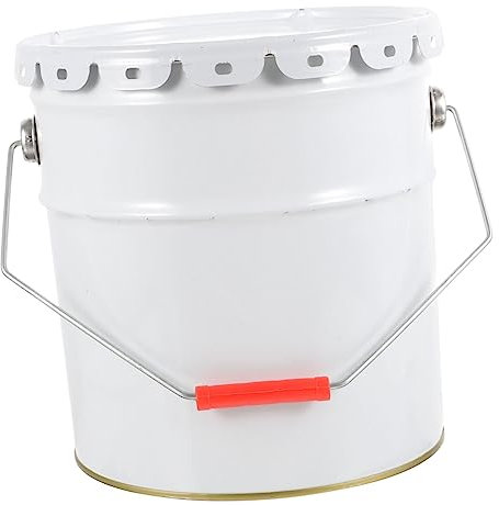 Artibetter Pot De Peinture Métal avec Couvercle Seau De Peinture Vide Capacité Élevée Poignée pour Transport Facile