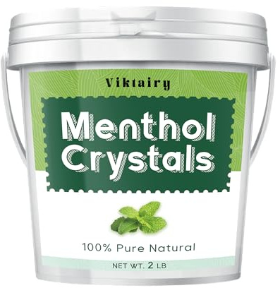 2 LB Menthol Crystals Bulk, 100% Pure Organic Mint Crystals | Great for Making Shower Steamers, Creams and Soaps
