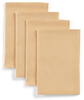 Solino Home Pfirsich-Leinen-Servietten, 4 Stück, 100 % reines Leinen, 50,8 x 50,8 cm, maschinenwaschbar, Abendessenservietten für Sommer, drinnen, draußen, Fete, handgefertigt aus europäischem Flachs
