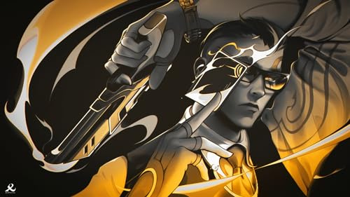 GeRRiT Valorant Gaming Mouse Mat Large XXL Long Extended Pads Big Mousepad Keyboard Mouse Pad Desk Pad Home Office Decor Accessories for Computer Pc Laptop (jett) (Chamber)