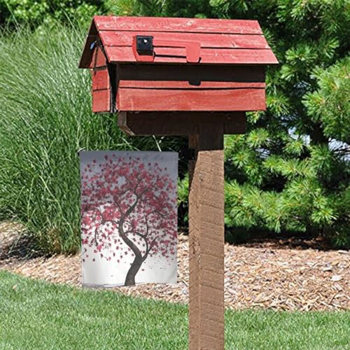 Gartenflagge, 45 x 30 cm, doppelseitig, Willkommensflaggen, Frühlingssommer, Hofflaggen, lichtbeständig, Urlaubsbanner, japanischer Kirschbaum, saisonale Gartenflaggen für Rasen, Outdoor-Dekorationen