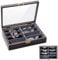 ProCase 8 Slots Sonnenbrillen Aufbewahrungsbox，Holzetui für Brillen Brillenkoffer Sonnenbrillen Präsentation Showcase Brillenbox zur Aufbewahrung Brillenständer für mehrere Brillen - Espresso