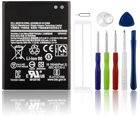 SwarKing Batterie de rechange EB-BG525BBE compatible avec Samsung Galaxy Xcover 5 SM-G525 avec kit d'outils