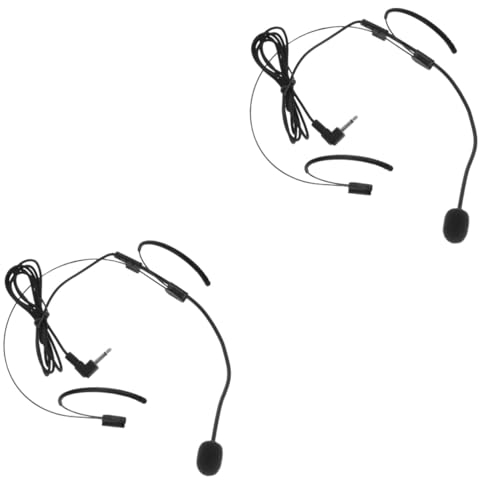 ibasenice 2stücke Headset Mikrofon Für Lehrer Flexible Kopfbügel Mikrofon Für Bühnenaufführungen Komfortabel Und Langlebig Für Tourguides Und Live-Events Verzerrungsfreie