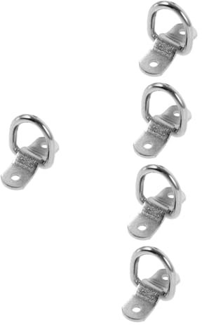 ULTECHNOVO 5st Seilschlaufenschnalle Mit Zuglasche D-Ring- D-Ring Zur Befestigung Schienenbefestigungsring Anhänger D-Ringe Ankerzurrringe D-Ring Für Schwerlast-anhänger-LKW Eisen