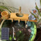 HJDSUDU Fontana Solare in bambù, Grande Fontana in bambù da 20 Pollici con 4 Prese d'Acqua, Decorazione da Giardino Zen con Pompa dell'Acqua, Decorazione da Giardino Feng Shui all'aperto