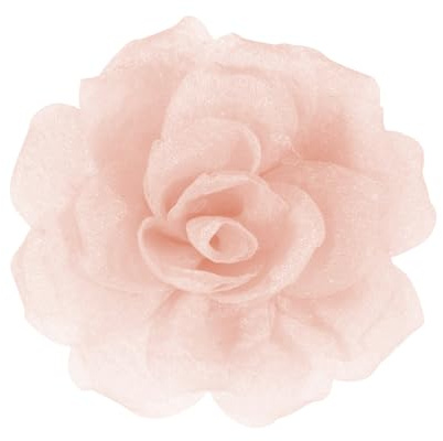 Mecool Haarspange Rose Brosche Kopfschmuck Blume Haarspange Haarspange Rose Haar Barrette Zubehör für Frauen Mädchen Party Hochzeit-Beige(8cm)