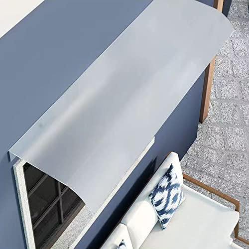 KLZUOPT Robustes, mattiertes Türvordach, Haustürvordach, Außenmarkise, Sichtschutz, Gartenvordach mit Polycarbonatplatte, Fenster-Regenschutz, Schnee- und Windschutz (40 x 120 cm)
