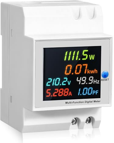 Contatore elettrico a rotelle, 6 in 1, contatore di corrente alternata, 1 amperometro di fase, voltmetro Din, AC40-300 V, 100 A, contatore di corrente alternata KWh, contatore di corrente digitale