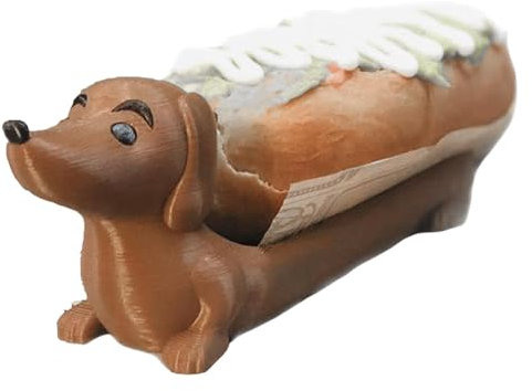 Demsyeq Plato de Cena de Perro Salchicha | Divertido Soporte para Aperitivos, Plato de Servir con Superficies Lisas para restaurantes, reuniones Familiares, hogar, Fiestas