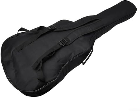 Lecreatekit Gitarrentasche, gepolstert, Standard-Größe, gepolstert, wasserdicht, Stoffhalter für Akustikgitarren, Schwarz, Schwarz