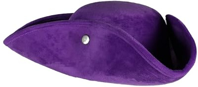 narrenkiste T4039-0900 lila Damen Herren Rokoko-Piraten Hut Dreispitz
