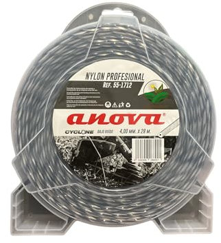 AGRINOBLE Hilo desbrozadora de Nylon Trenzado bicomponente Profesional 4.00mm x 28m. A.Cyclone