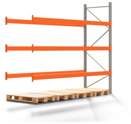 REGALWERK Palettenregal Artus - Anbauregal mit 4 Ebenen - Fachlast 3.000 kg - 3.000 x 3.600 x 1.100 mm (HxBxT) - Schwerlastregal