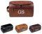 joyinaff Trousse de toilette personnalisée en cuir brodé pour homme – Grand organisateur de toilettage de voyage personnalisé, kit Dopp de voyage avec monogramme personnalisé, marron, Moderne et