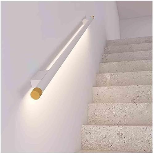 EPANO LWWX handrails for stairs LED Aluminum Handrail Grab Bar Kit - Stairs Railing With Light - Lighting Stair Handrail For Indoor Stairs Stair Rail(White,100 CM)