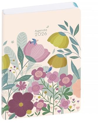 Exacompta - 1510157E - Taschenkalender EasyDay 15 Mini Labo - 10 x 15 cm - Tageskalender Januar bis Dezember 2026, Elfenbeinfarben