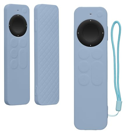 kwmobile Hülle Fernbedienung kompatibel mit Apple Siri Remote 3rd / 2nd Gen Hülle - Silikon Case für TV Zubehör in Hellblau