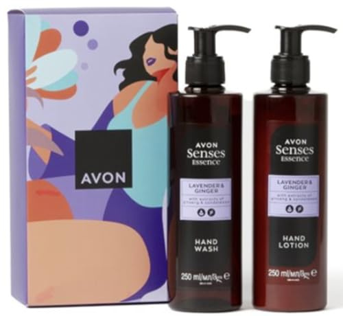 Senses Essence Duo Lavender and Ginger Hand Wash and Lotion Gift Set, 250 ml Each
