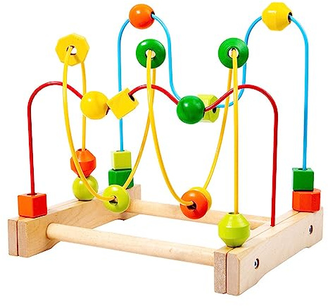Watreketal Beads Wire Maze Roller Educational Toy Early Learning For Todder Kids Cognitive Skills Hand-Eye Coordination Bead Maze Toy