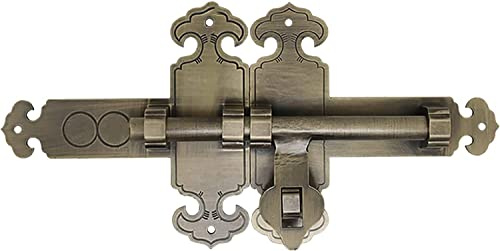 Serratura a catenaccio, Serratura for porta scorrevole con chiavistello regolabile 25-60 cm multicolore(Bronze,60cm)