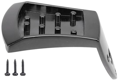 Tomotato Dreieck Mandoline Steg aus Aluminiumlegierung schwarz 65,5 x 45 mm für 8-saitige gewölbte Mandoline mit Schrauben