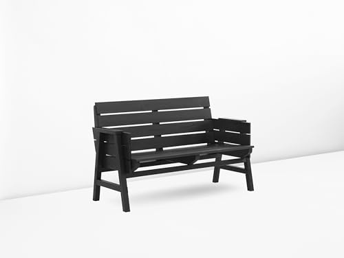 AMATA USMA Outdoor 2-Sitzer Loungesessel - FSC-zertifizierte Gartenbank aus Kiefernholz, ergonomisches Design, umweltfreundliche Oberfläche, skandinavische Terrassenmöbel