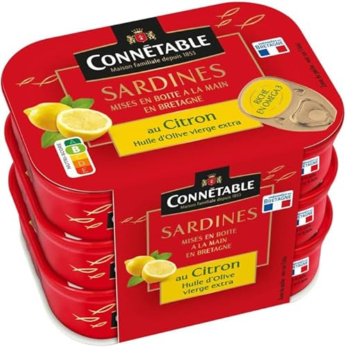 CONNETABLE Sardine con olio extravergine di oliva e limone 405 g