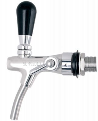 ich-zapfe Kompensator Zapfhahn für Bier und Zapfanlagen, Edelstahl Bier Zapfhahn mit Kompensator, Professioneller Zapfhahn für Bierzapfanlagen, 35 mm