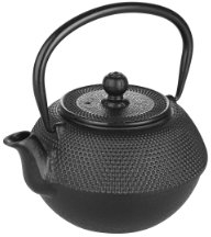 IBILI - Tetera hierro fundido Negra, 0.3 litros, Interior esmaltado, Apto para inducción