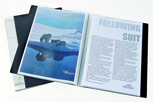 3 X DURABLE Sichtbuch DURALOOK A4 20mm sw MIT 30 SICHTÜLLEN 2423-01