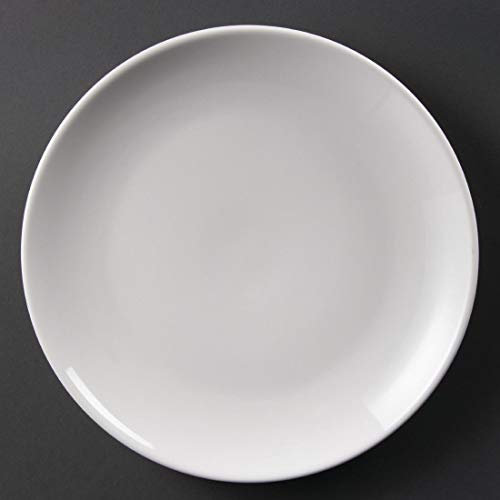 Olympia Whiteware Lot de 12 assiettes de service en porcelaine 250 mm