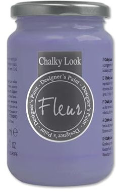 FLEUR DESIGNER'S PAINT | Pittura ad Acqua, Effetto Gesso Naturale, Extra Opaca, Fleur Chalky F71, Colore Lavender Blue, Made in Italy, Formato da 330 ml