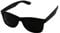 ShadyVEU Super Dark Black Lens Round Sunglasses UV Protection Spring Hinge Soft Matte Frame Fashion Shades, Black, M