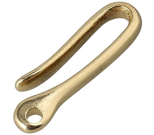 Solid Brass U Hook Key Chain Belt Wallet Clip Holder (48mm L )