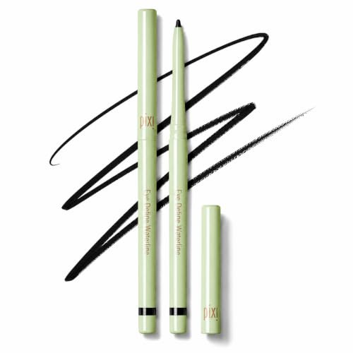 Pixi Beauty Eye Define Waterline | Ultra-feiner Wasserfester Kajal für Wasserlinie & Wimpernkranz | Langanhaltend & Wischfest | Farbton: Tightline Black | 0,012 oz/0,35 g