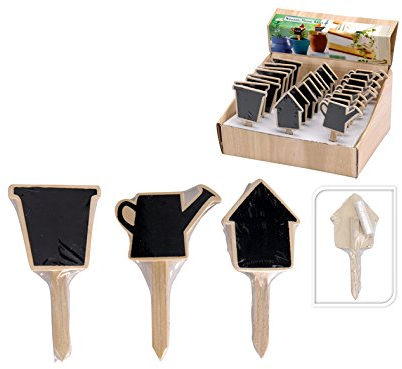 3er Set Beetstecker Merktafel klein, Notiztafel zum Stecken, 11 cm, inklusive Kreide, 3 aus 3 Varianten