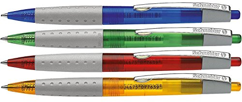 Schneider 3 Stück Kugelschreiber Loox pte Durchschnitt blau transparent passendem