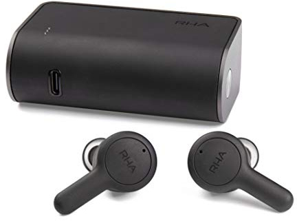RHA TrueConnect - Kohlenschwarz: Wahre drahtlose Ohrhörer mit Bluetooth 5 und Schweißschutz für sportliche Aktivitäten