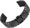 Kai Tian Schwarzes Armbanduhr Mesh-Uhrenarmband Schnellverschluss Edelstahl 20mm Ersatzarmband mit Metallschnalle für Damen Herren Armband