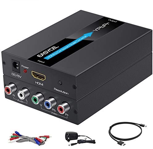 EASYCEL Convertidor de HDMI a Componente con Función de Escalado, Cables y Adaptador (Aluminio)