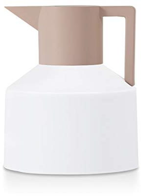 1,2L/ 1,5L/ 1,8 L Edelstahl Isolierkanne Thermoskanne, Doppelschicht Vakuum Kaffeekanne, BPA-Frei - Gesundes Trinken,Weiß,1.2L