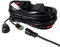 RIGIDON Impermeabile Cablaggio barra led, 12V 40A 18AWG CC 1 Piombo Cablaggio Fendinebbia con Kit Cavi per Fuoristrada Camion SUV Moto, Interruttore relè auto universale (Modello E)