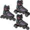 RAVEN 3in1 Inline Skates Triskates Rollschuhe Inliner für Kinder Erwachsene Mädchen Damen verstellbar (Allure, 35-39 (23cm-25,5cm))