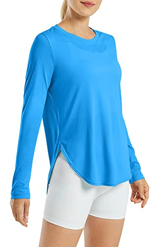 G4Free Sport Shirts für Damen Sonnenschutz Shirt UV Schutz Langarmshirt UPF 50+ Sportshirt Rashguards Yoga Ausbildung Draussen Gym Laufshirt