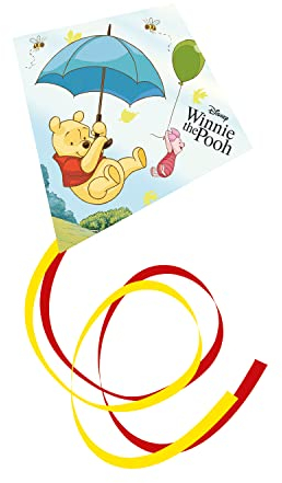 Günther Flugspiele 1156 - Einleiner-Drachen Disney Winnie Pooh, ca. 70 x 70 cm, Kinderdrachen aus robustem Polyester, für Kinder ab 4 Jahren, inkl. Griff und Drachenschnur