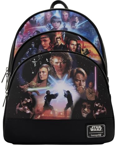 Loungefly Star Wars Trilogy 2 Triple Pocket Mini Rucksack