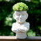 SnugMaker Pot de fleurs en forme de tête de visage d'homme avec trou de drainage pour plantes d'intérieur et d'extérieur (clair) Doré
