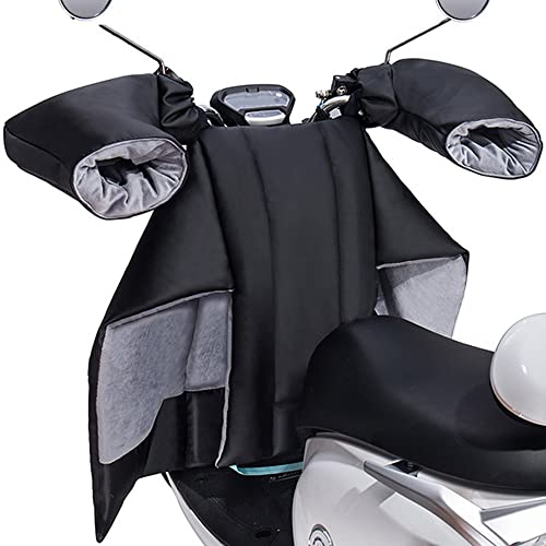 vikitim Beinschutz Roller Abdeckplane, Winter Roller Beinschutz Beinabdeckung, Mit Lenker Handschuhe PU Universal Regenschutz Motorroller Radsport Handschuhe