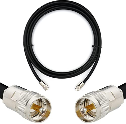 RANGEFUL PL259 CB Radio Extension Cable 10m 32.8ft Waterproof Jumper VHF UHF Male to Male Coax Low Loss 8D-FB Ø11.1mm RF Black Coaxial Aerial Cable for Two Way Marine Amateur HAM Radio WIFI